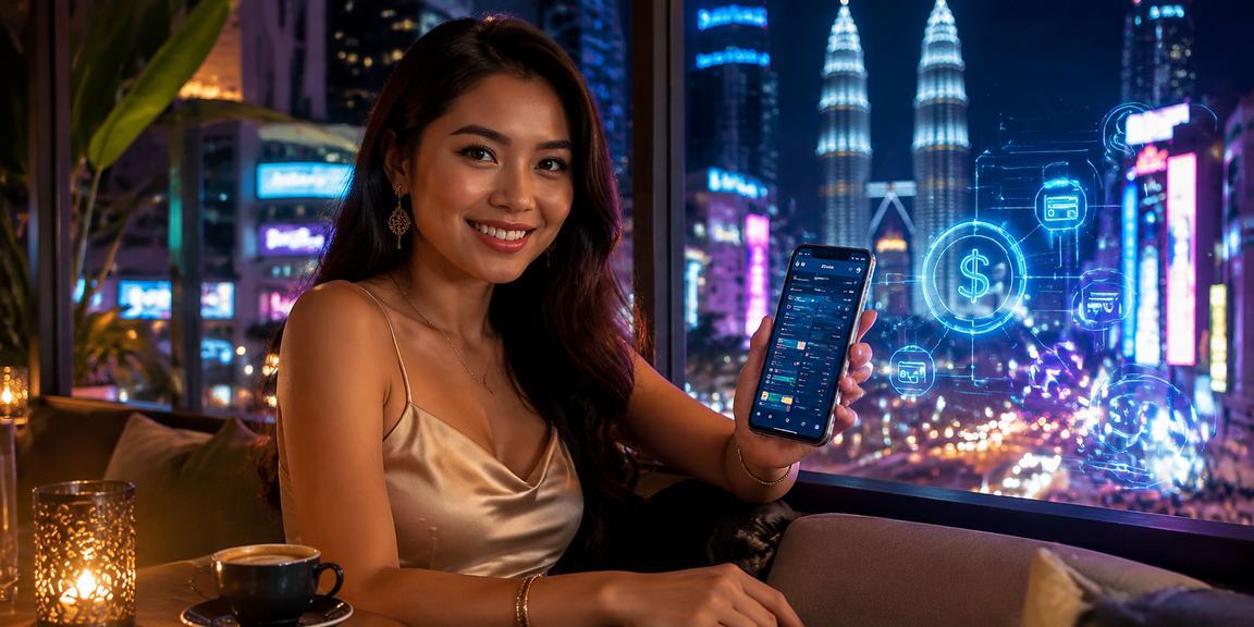 Pemain Malaysia menggunakan telefon untuk daftar akaun 66000 di Kuala Lumpur