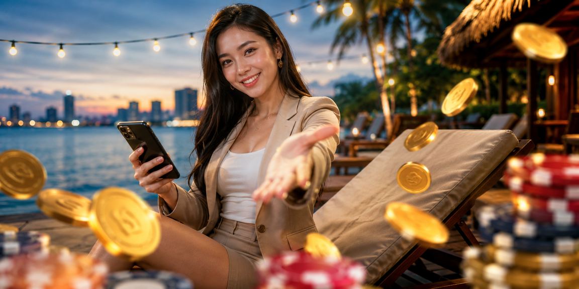 Paparan antara muka deposit 66000 dengan latar belakang Langkawi